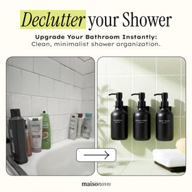 MAISONOVO body wash dispenser wall-mount three-chamber setup