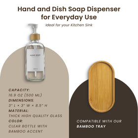 MAISONOVO durable lead-free glass dispenser for long-lasting organization.