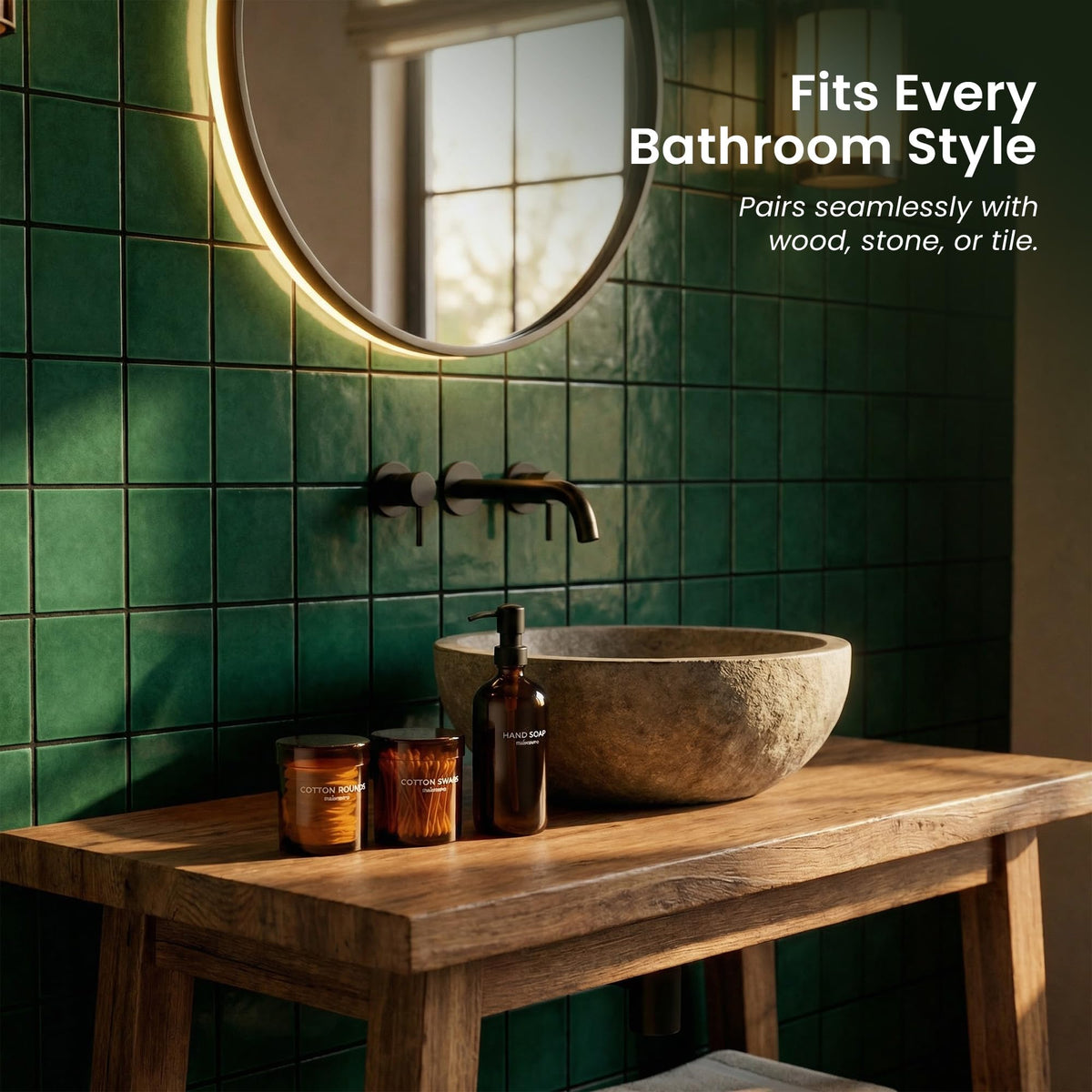 Ideal for bathroom, vanity, or spa-like spaces