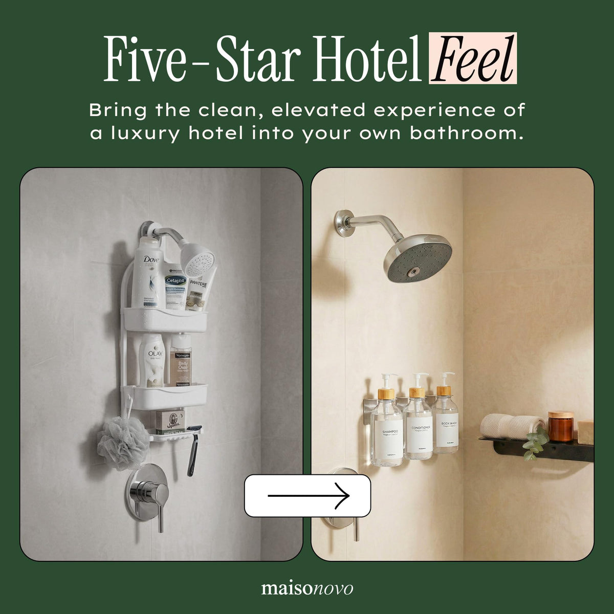 Maisonovo modern minimalist bathroom set complements homes and boutique hotels.