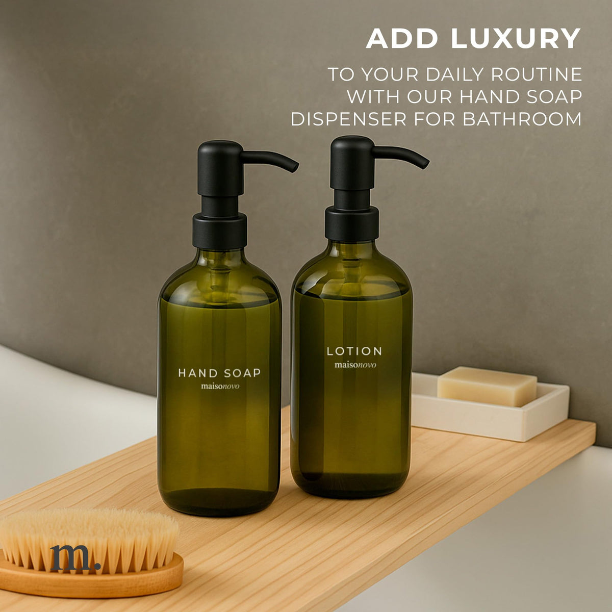 Kitchen sink setup featuring Maisonovo two-piece soap dispensers