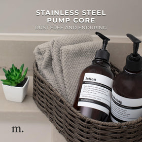 MAISONOVO waterproof labels for shampoo, conditioner, hand soap clearly identified
