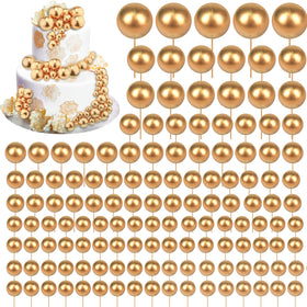 Maitys gold ball cake topper 4cm size for elegant cake decoration.