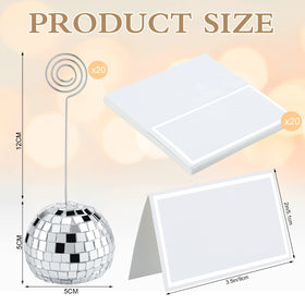 Maitys table-number card with silver foil frame for elegant signage