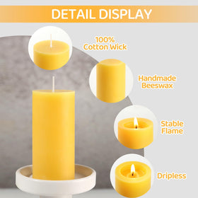 MAKALONE handmade beeswax pillar candle adds craft and warmth to spaces