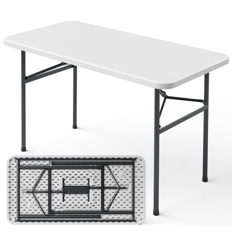 MAKE CHANGES 4ft folding table extended legs for stable indoor use