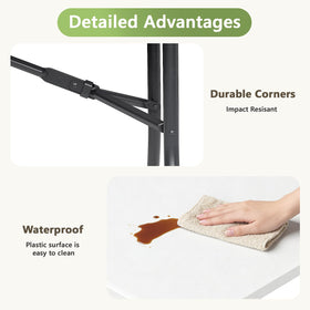 MAKE CHANGES 4ft folding table portable design for quick setup anywhere