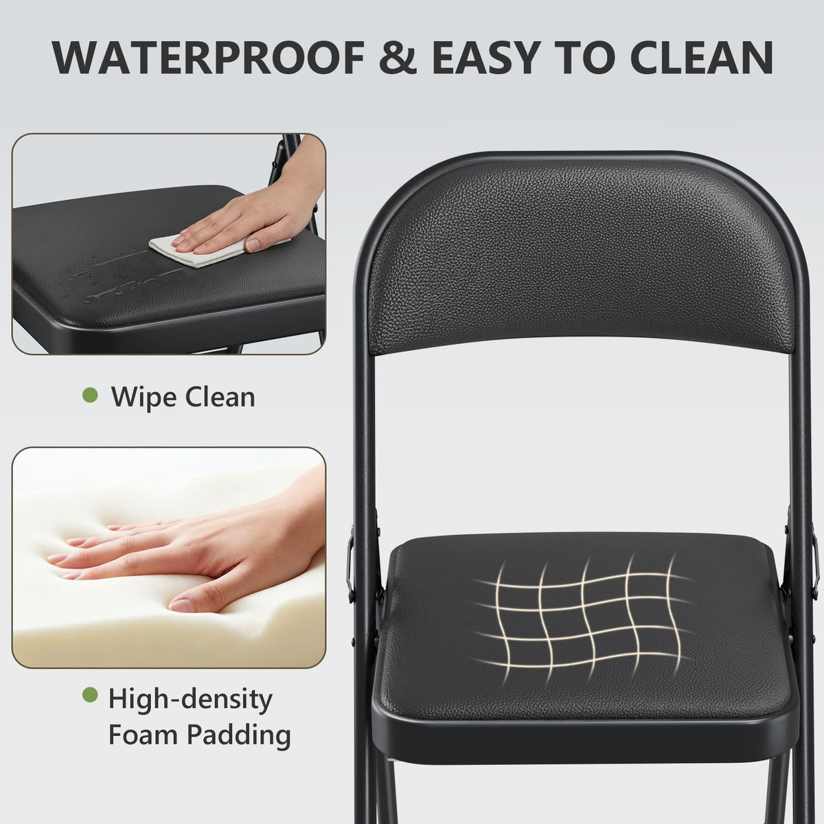 MAKE CHANGES folding chairs compact folded design saves space.