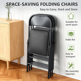 MAKE CHANGES folding chairs easy to store in closets.