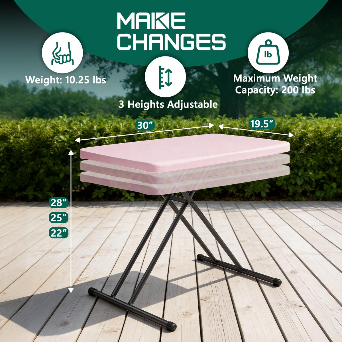 Supports up to 200 lbs for heavy-duty use and tasks.