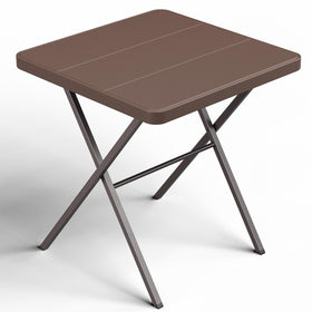 Make Changes folding table 27-inch square top for compact dining in small spaces