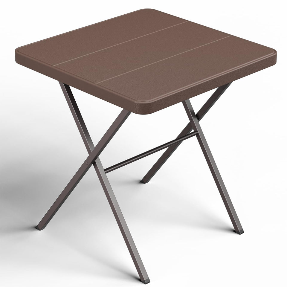 Make Changes folding table 27-inch square top for compact dining in small spaces