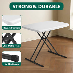 Make Changes folding table steel frame delivers durability and stability for everyday tasks.