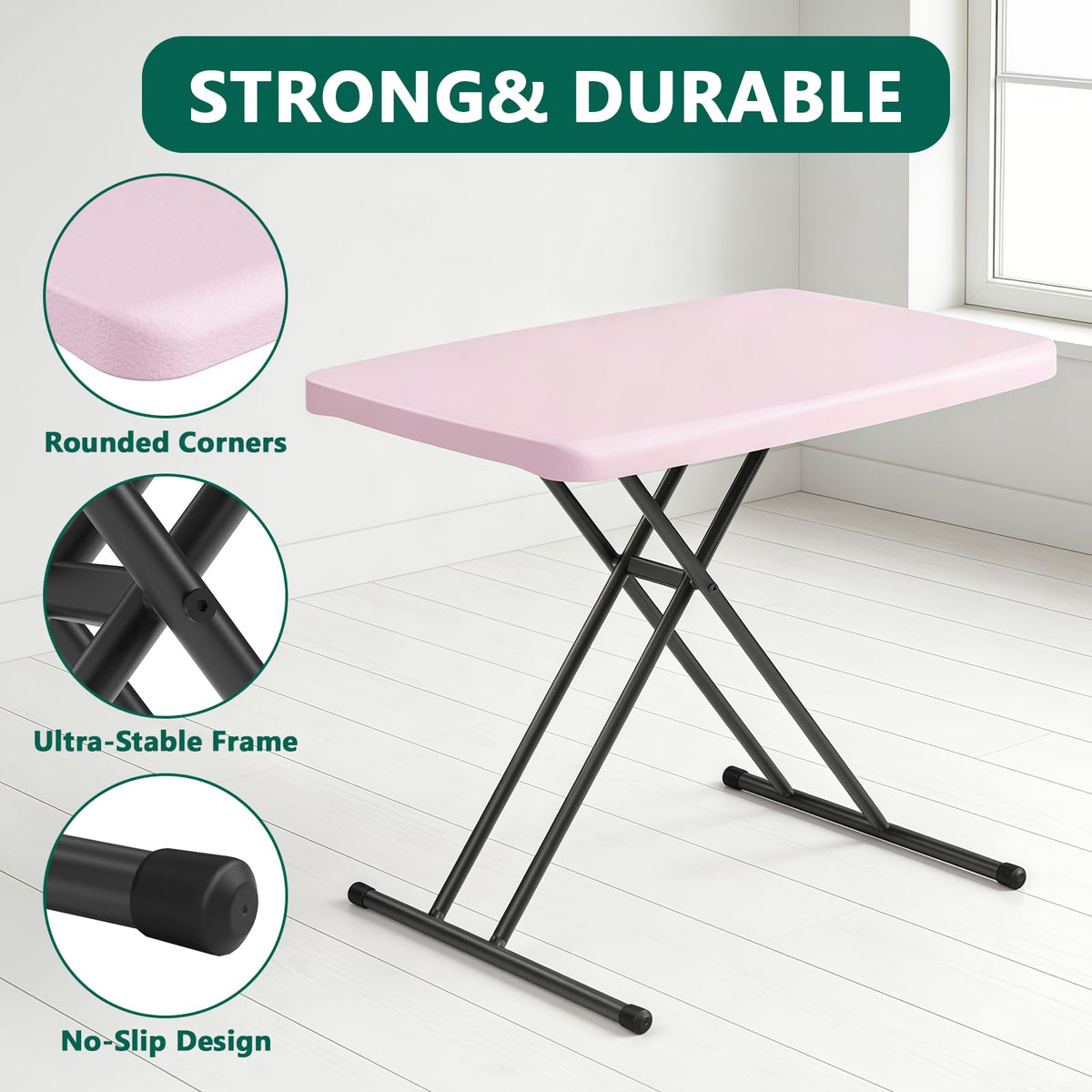 Three-height settings for flexible comfort and posture alignment.