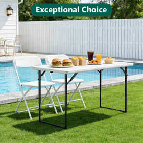 MAKE CHANGES white plastic top easy to wipe clean for indoor or outdoor use
