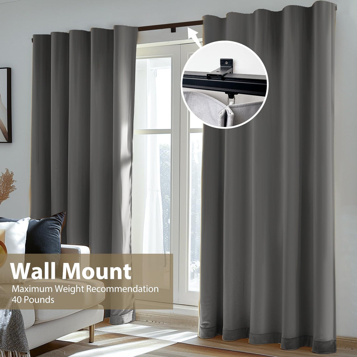 MaKefeile aluminum brackets provide strong, durable ceiling mounting