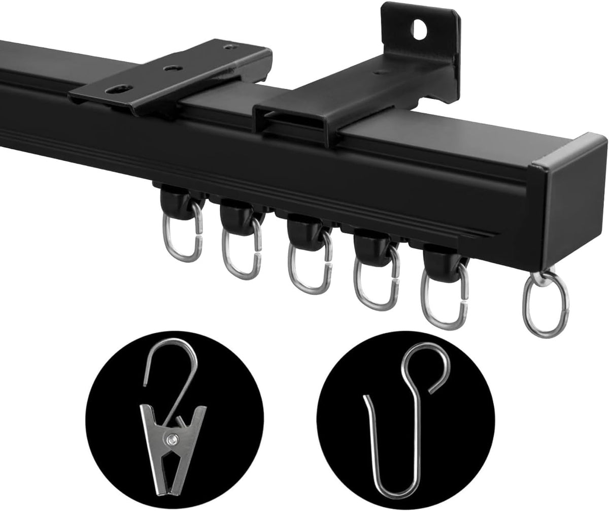 MaKefeile ceiling curtain track overview for room division.