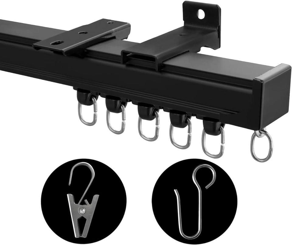 MaKefeile ceiling curtain track overview for room division.