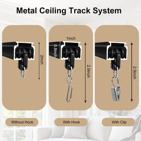 MaKefeile ceiling track close-up reveals corrosion-resistant aluminum and even color on both sides.