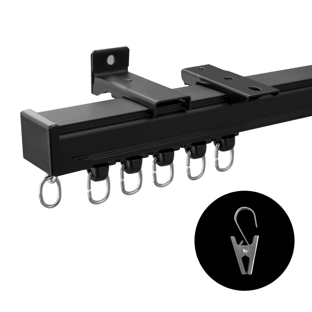 MaKefeile ceiling track with quiet pulleys for smooth operation