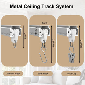 MaKefeile ceiling track wall-mounted setup for versatile space division