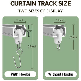 MaKefeile curtain track wall-mount installation showing versatile mounting options.