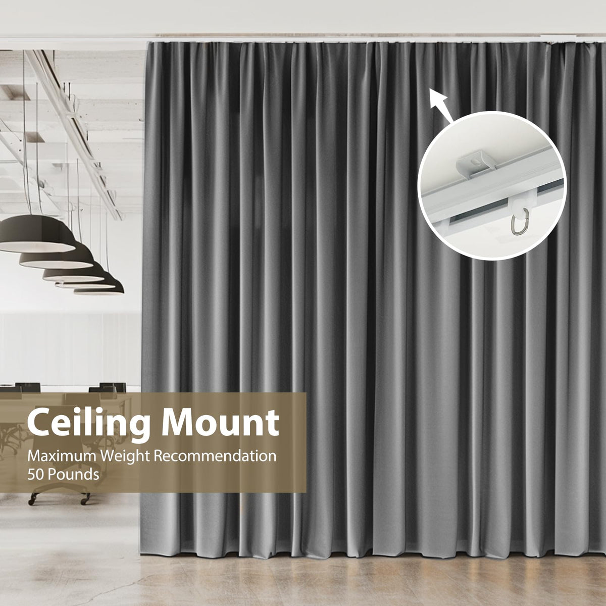 MaKefeile curtain track wall-mounted demonstrates discreet, versatile installation