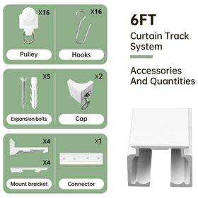 MaKefeile heavy-duty aluminum track with quiet PET pulleys for durable, low-noise sliding.