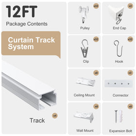 MaKefeile track installed as room divider in office setting