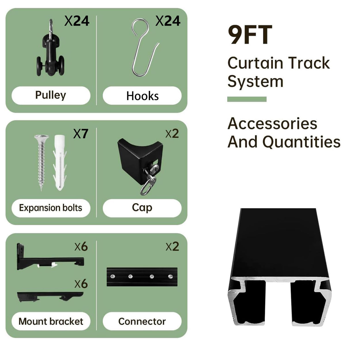 MaKefeile silent-pulley curtain track offers ultra-quiet, smooth sliding.