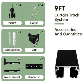 MaKefeile silent-pulley curtain track offers ultra-quiet, smooth sliding.
