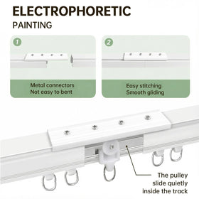 MaKefeile smooth-finish wall and ceiling track delivers easy sliding.