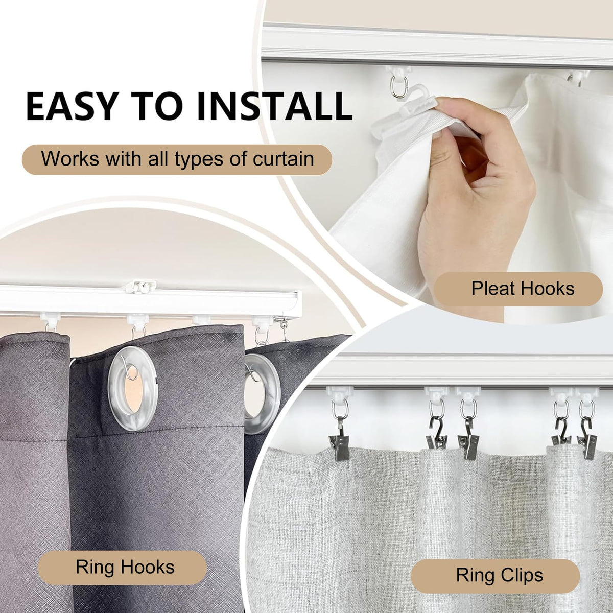 Makefeile wall-mount curtain track system ideal for room dividers