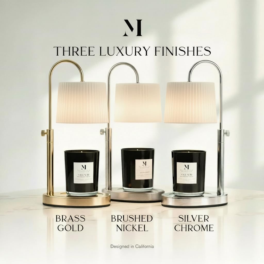Malbella Essentials timer display candle warmer showing 8/4/2 hour settings.