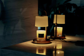 Malbella Essentials compact candle warmer fits desks, nightstands, and countertops.