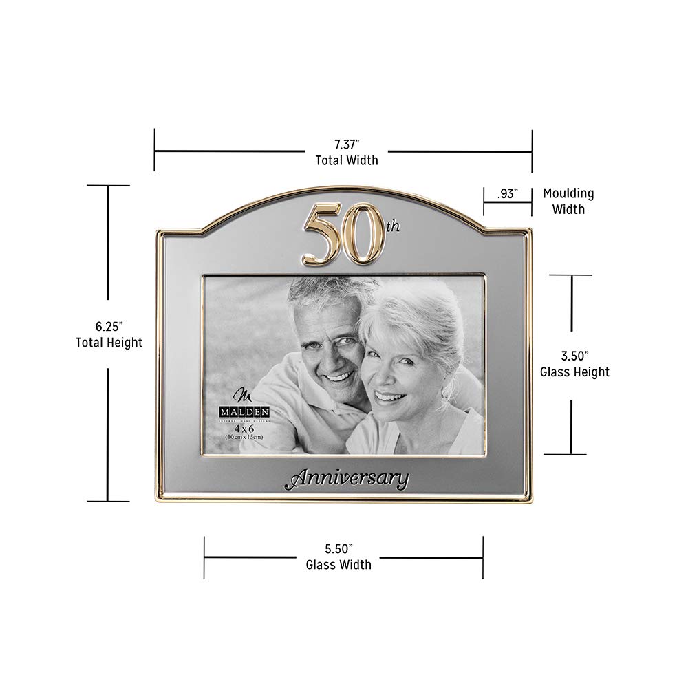 Malden 4x6 photo frame with durable glass front protection.