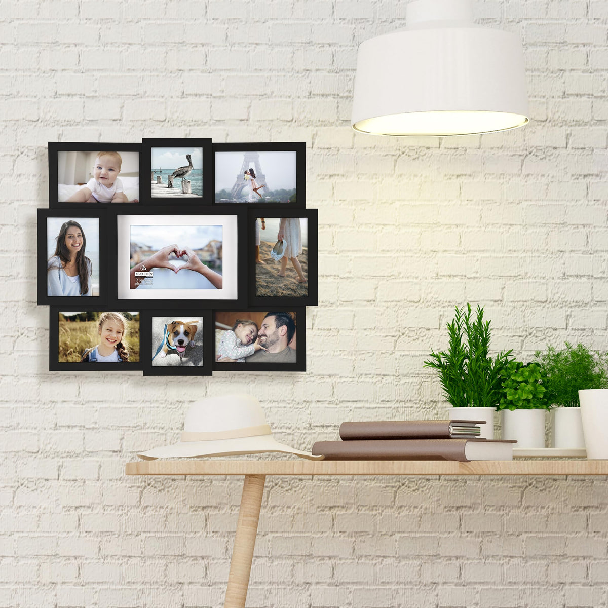 Malden frame back-panel removable for quick photo updates.