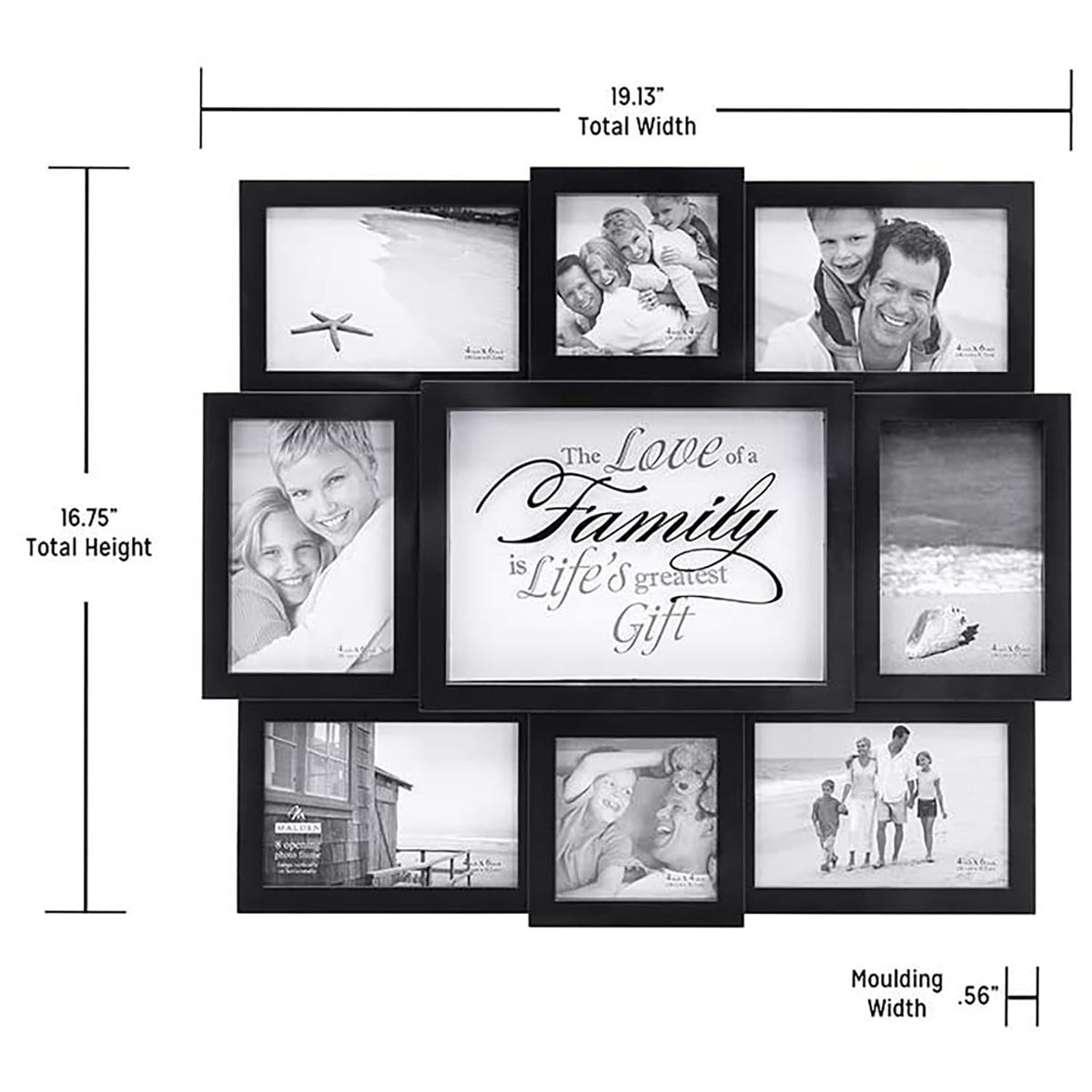 Malden frame wipes clean for easy maintenance and daily memories.