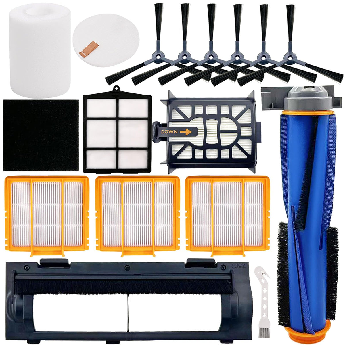 MalhSlix Shark AI main brush enhances deep cleaning on carpets and floors.