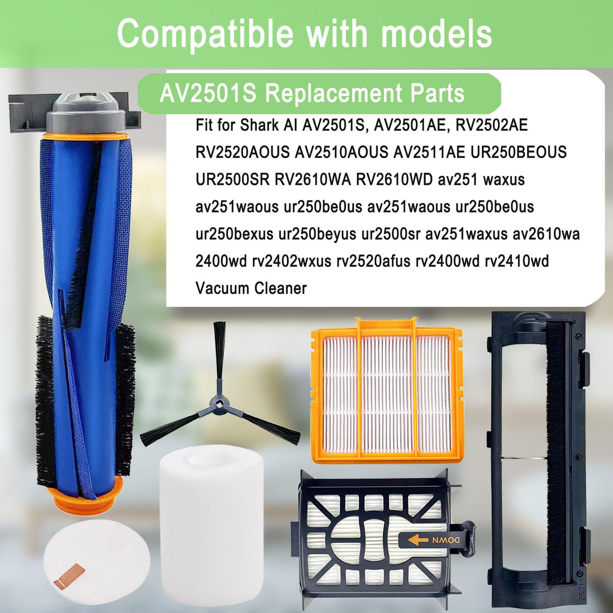 MalhSlix Shark AI roller-brush-cover improves edge-cleaning and debris pickup.
