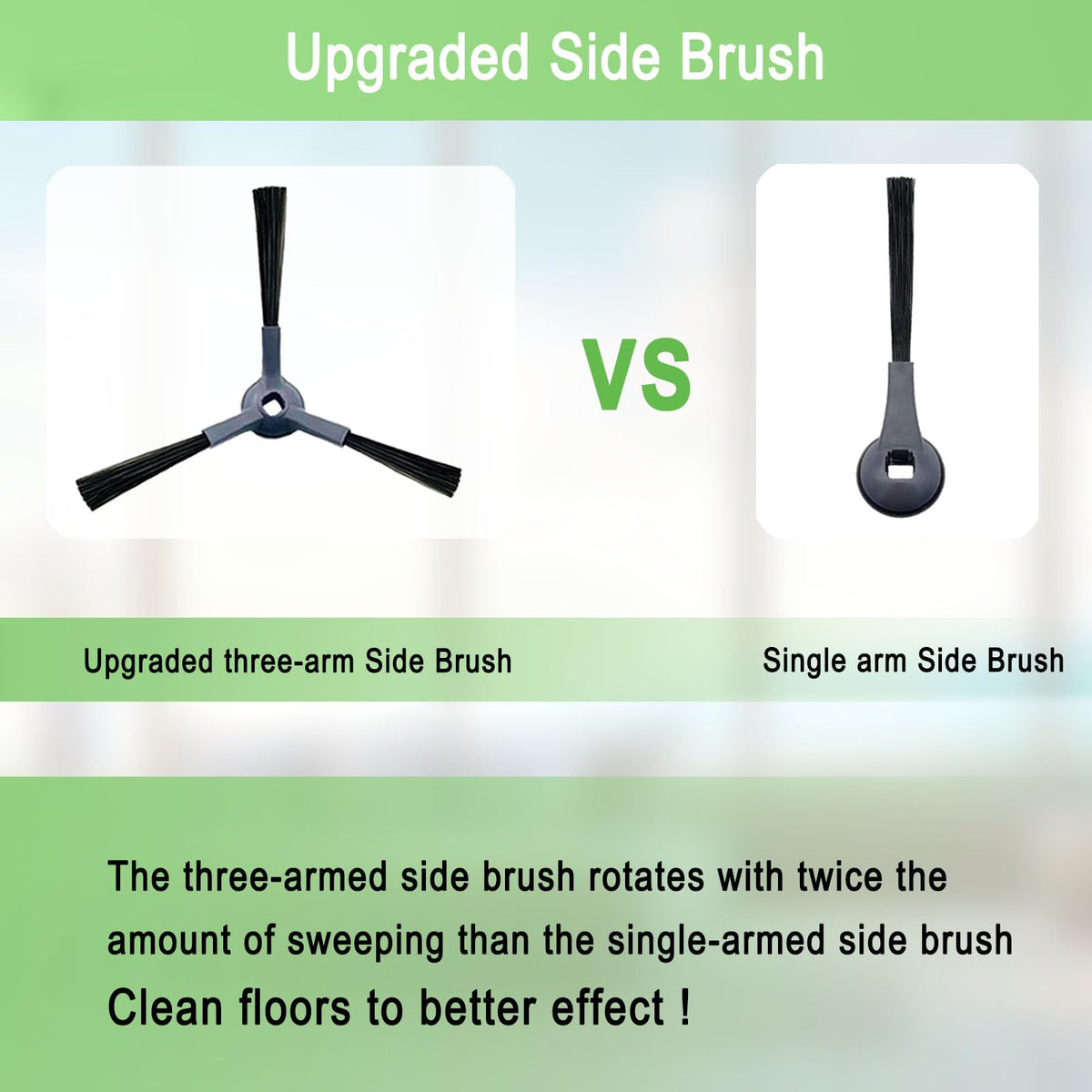 MalhSlix side brushes for Shark AV2610WA extend edge cleaning.