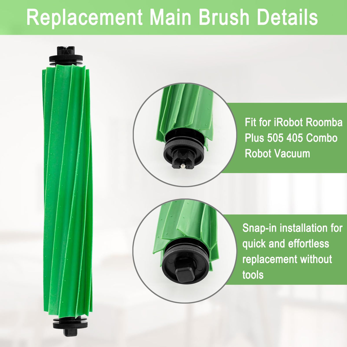 MalhSlix side brushes for Roomba Plus 505 Combo enhance edge cleaning and debris pickup