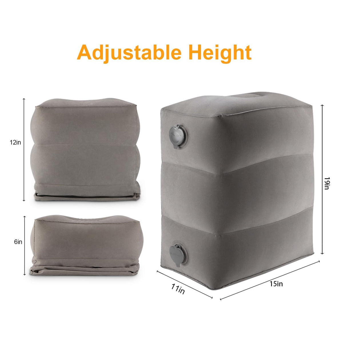 Folded Maliton foot rest in its compact drawstring bag for easy carrying