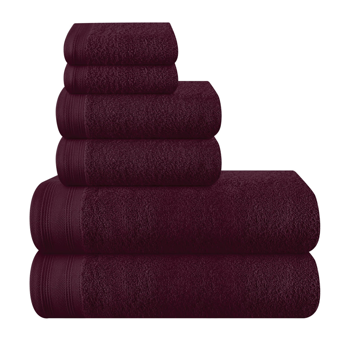 MALLONI HOME Ultra Soft towel set, front view, showcasing lightweight, easy-care design.