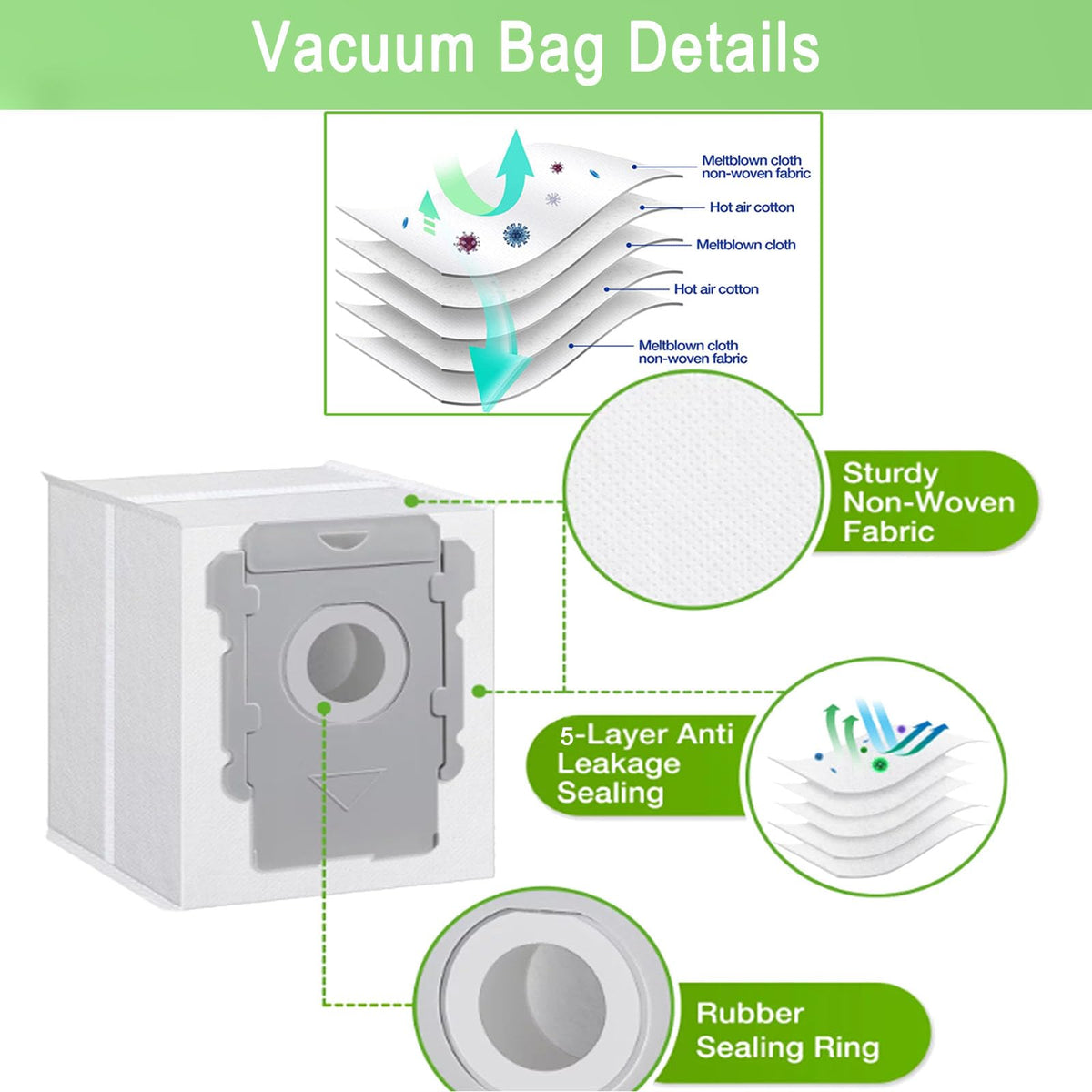 MalhSlix easy-dump disposal bags for Roomba compatibility