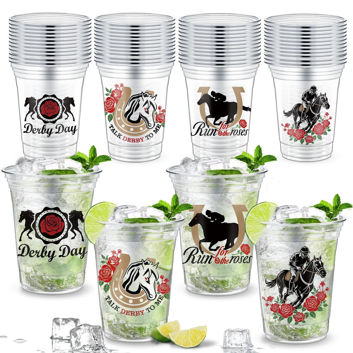 Mamfeov Derby cups 16oz bulk pack for Derby party servings.
