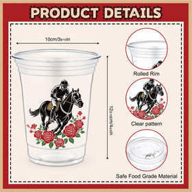 Mamfeov Derby party cups durable plastic for reliable service.