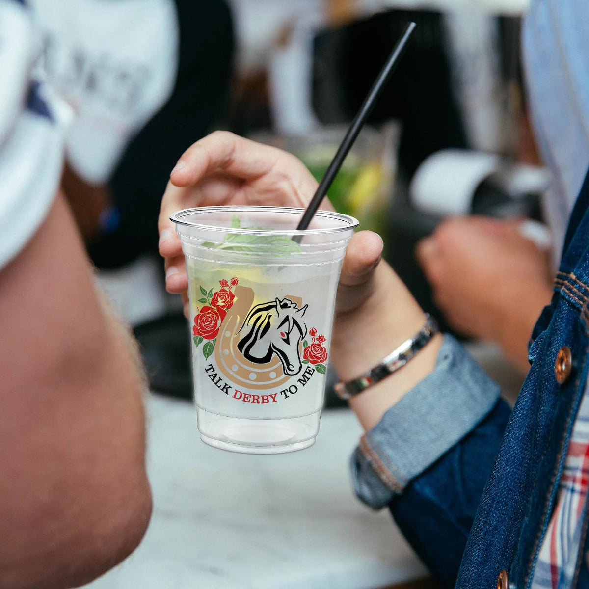 Mamfeov Derby tailgate cups for watch parties and outdoor events.