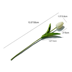Mandy's cream tulips in a vase-ready stem arrangement for easy centerpieces