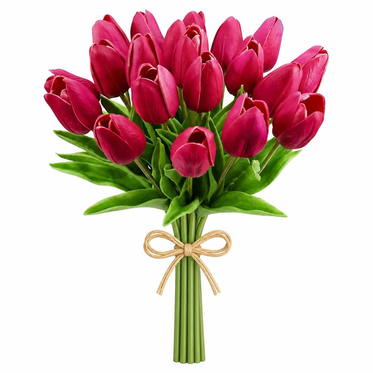 Mandy's hot pink tulips center centerpiece for dining tables with lasting color